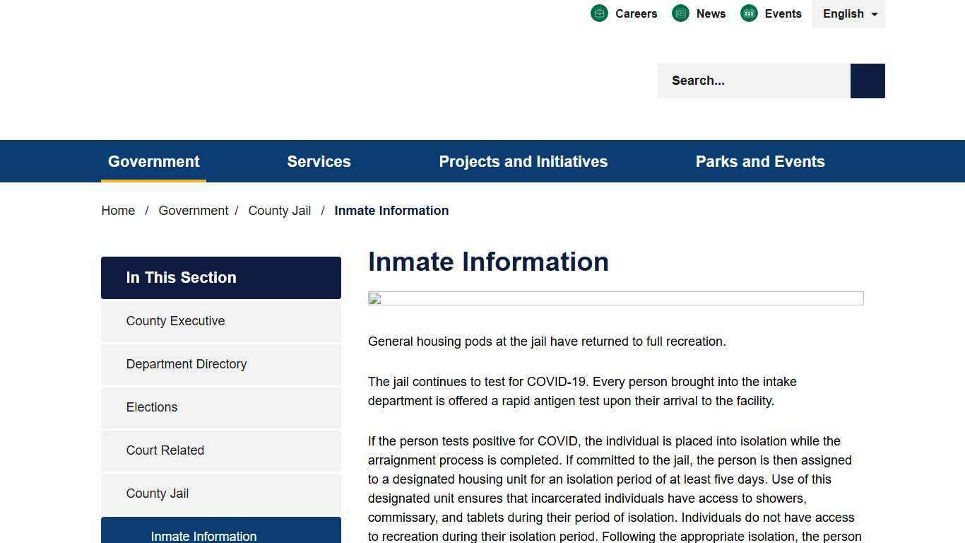 Inmate Information - Allegheny County, PA